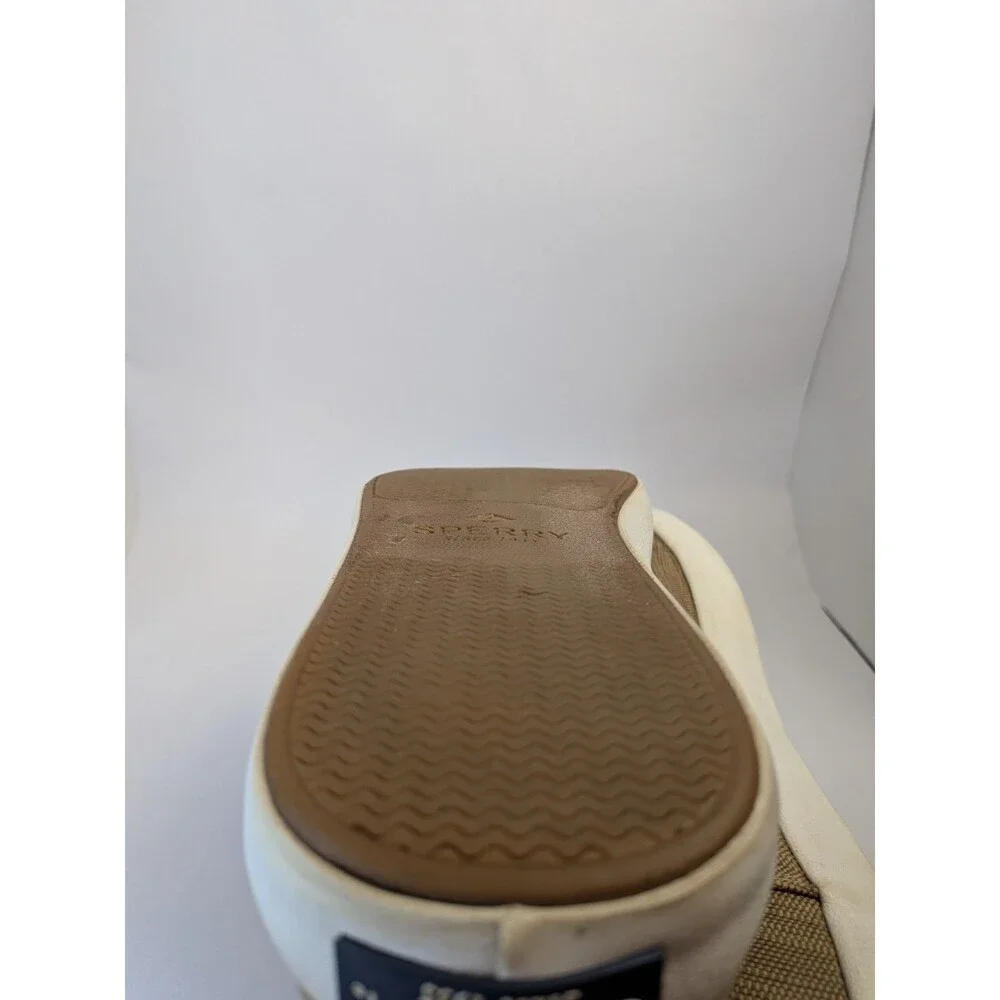 Sperry Shoes Men's Size 13 Bahama Boat Hybrid Slip On Baja Linen Beige Canvas